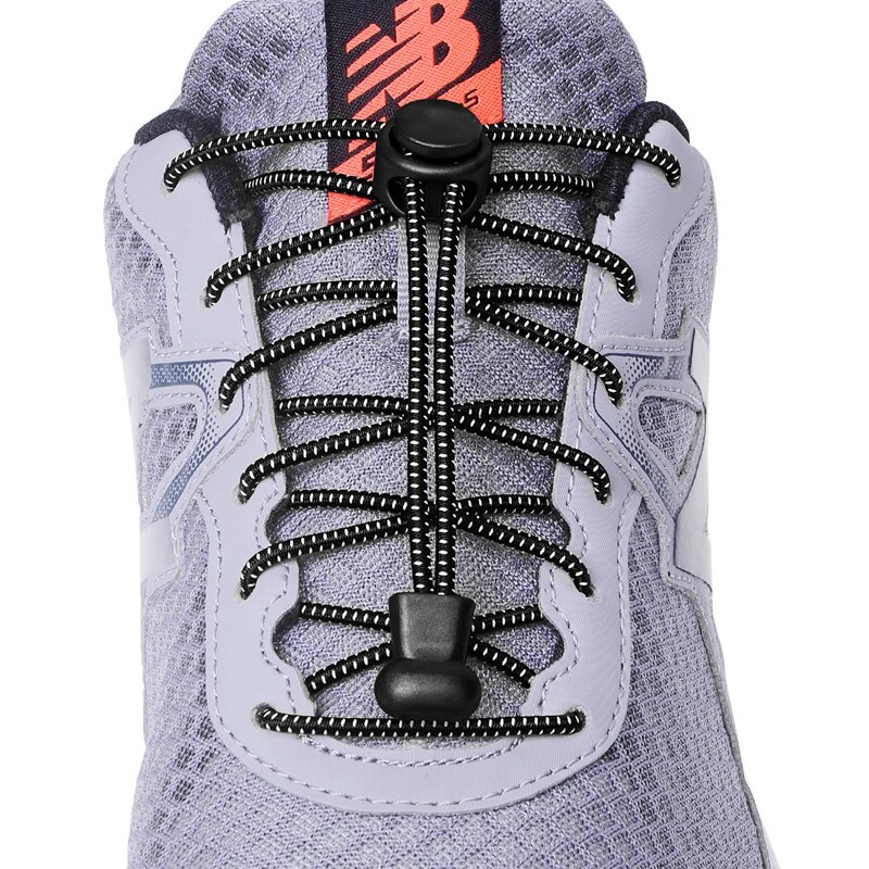 1 paire de lacets pour baskets élastiques sans cravate lacets de chaussures étirement serrure lacets paresseux rapide en caoutchouc lacet rond chaussures