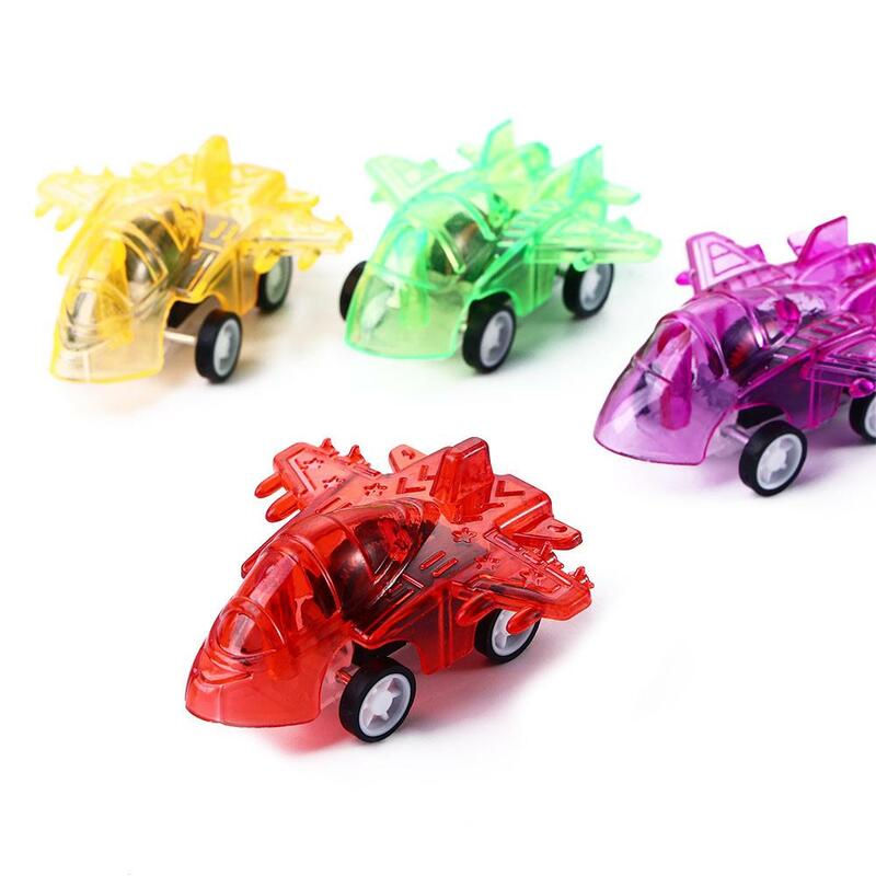 Plastica trasparente classico Mini regali regalo di compleanno aereo aereo giocattoli aereo giocattolo tirare indietro aereo veicoli giocattolo