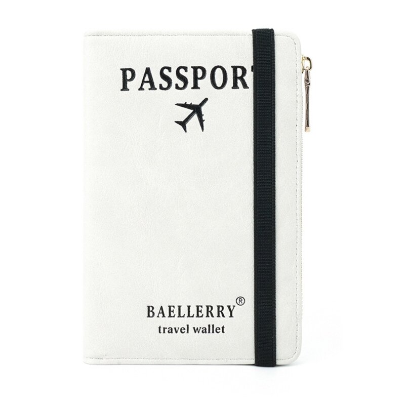 Stylowy portfel podróżny okładką na paszport i bezpieczną ochroną dla kobiet i mężczyzn