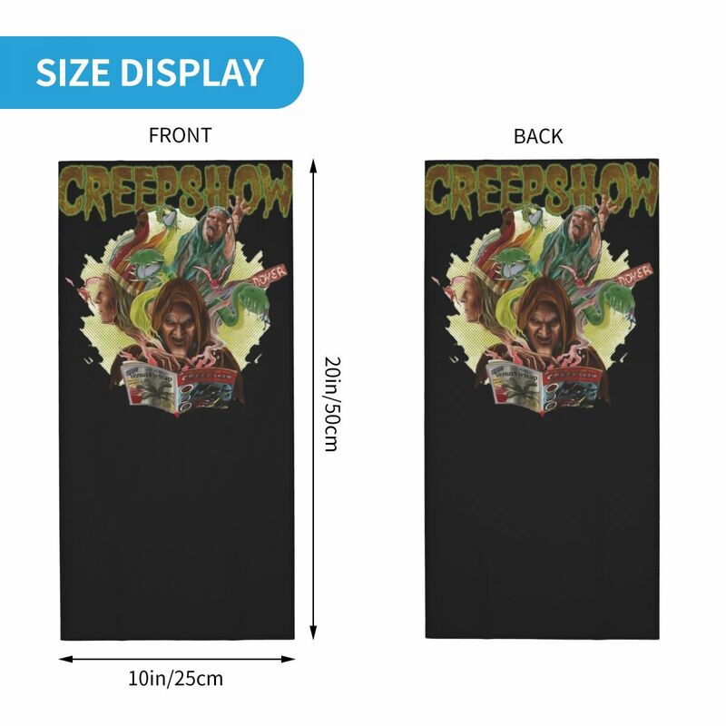 Men Creepshow Tour 2023 Bandana Accessories Neck Cover Printed Horror Comedy Halloween Face Scarf Headwear For Running Windproof