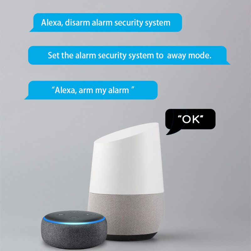 AGSHOME Tuya Wi-Fi дверная сигнализация Умный дом и офис Система охранной безопасности Alexa Google App Дистанционное управление с сиренным шлюзом 120 дБ
