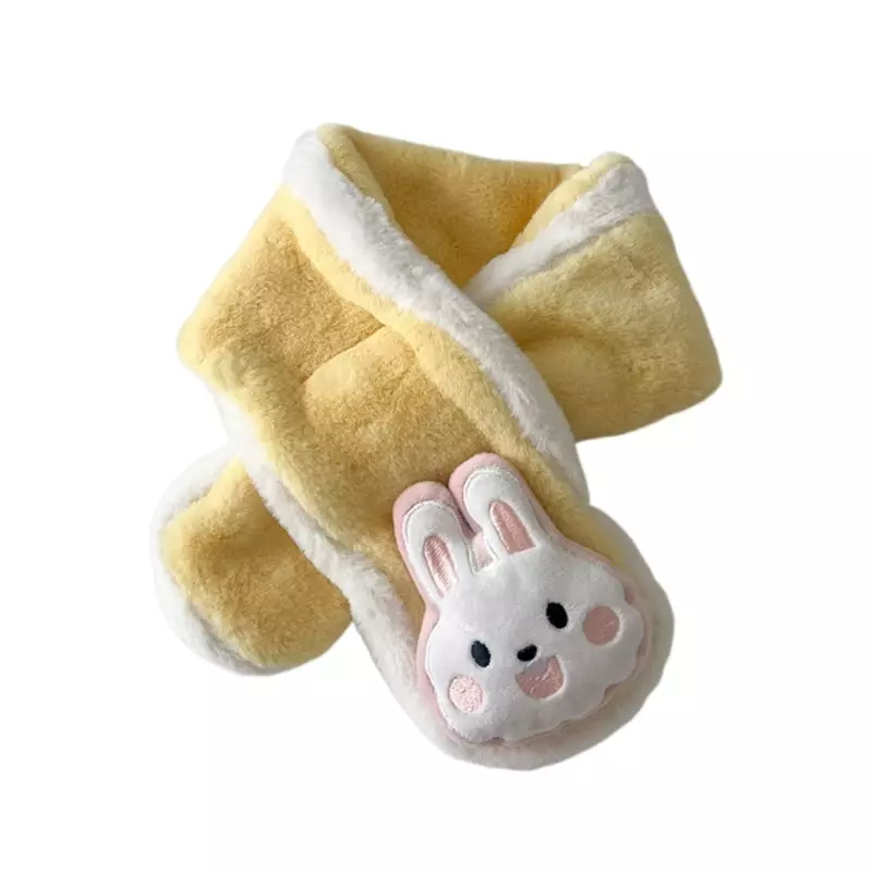 Шарф с рисунком маленького кролика, стильный детский зимний чехол на шею, ветрозащитный шейный платок, повседневные теплые вещи