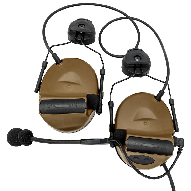 액티브 소음 감소 워키토키 헤드폰, COMTAC II 전술 헤드셋, 에어소프트 슈팅, 청력 보호 전술 귀마개
