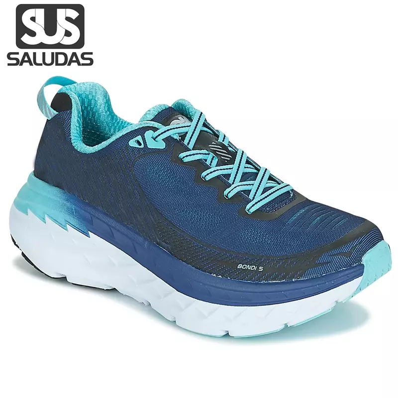 SALUDAS Bondi 5 Running Shoes Lightweight Cushioning Cross-country Shoes Thick-soled Non-slip Outdoor Fitness Sneaker for Woman