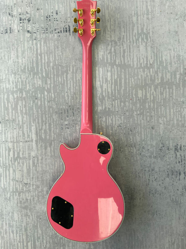 Guitarra Elétrica com Presente Logotipo, Rosa Opaco, Corpo Mogno, Rosewood Fingerboard, Made in China, Frete Grátis