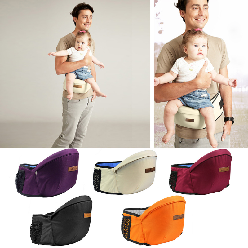 Portabebés con taburete de cintura para niños, andadores, cinturón de cintura ajustable, mochila