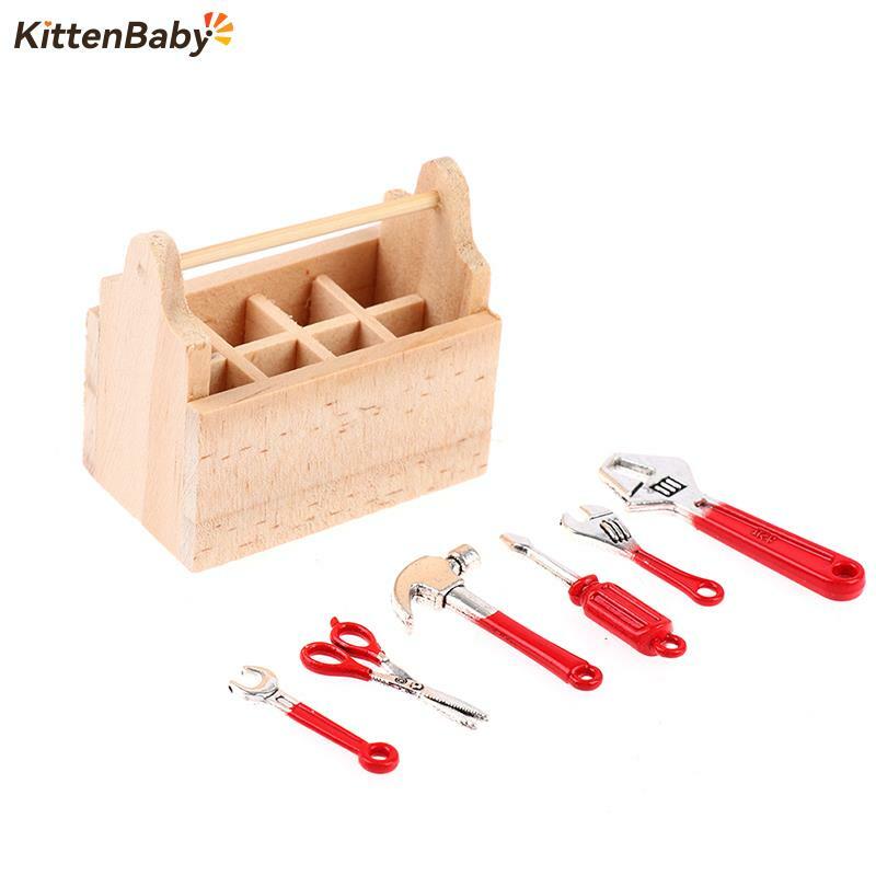 Mini Kits de réparation pour maison de poupée, 1 ensemble 1/12, accessoires, clé à marteau, meubles, jouets pour maison de poupée