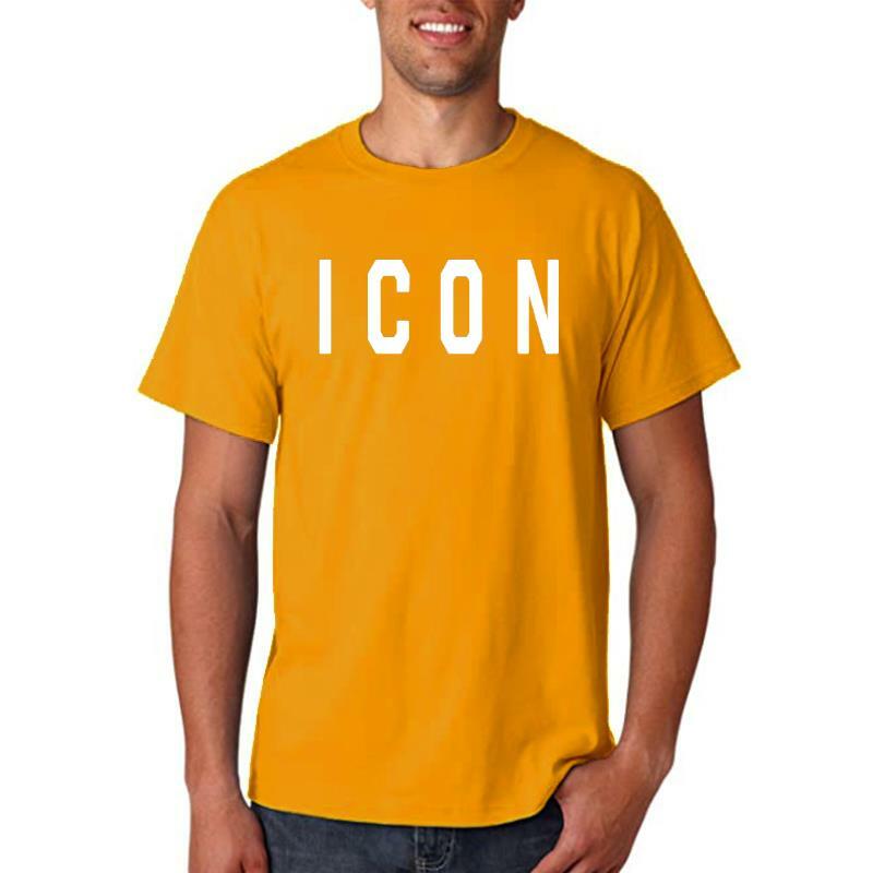 T-shirt ikon baru atasan kerah O pria populer terinspirasi Urban untuk pria