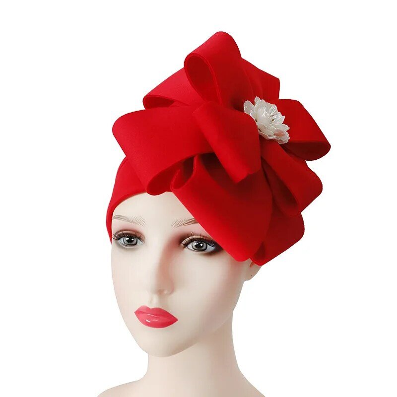 African Caps 2023 Fashion Style African Women Solid Color Headtie African Headtie