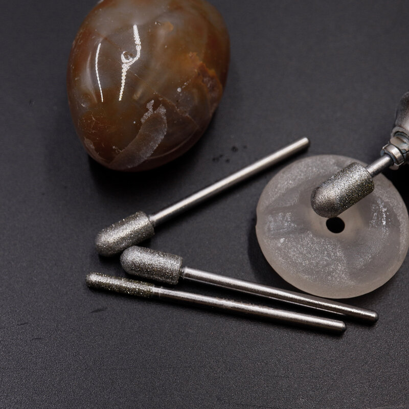 Punta de pulido de diamante de alta calidad, cilindro de pulido, punto de lijado duradero, aguja de pulido de Jade, 150 #2,35mm, 10 piezas