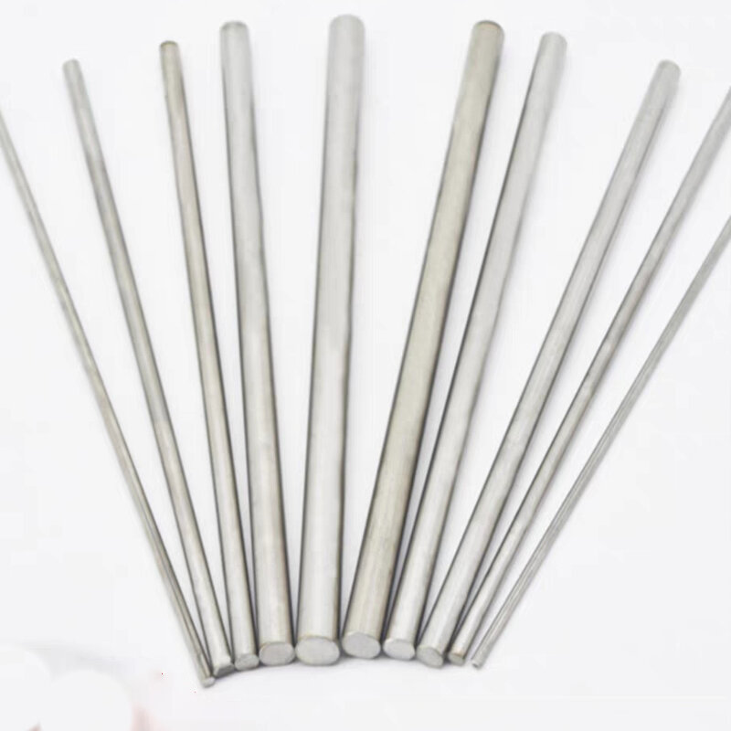 10PCS 304 Stainless Steel Round Rod Model Straight Metal Round Shaft Rods Bars length 100mm 200mm 300mm Diameter 3/4/5/6/8mm