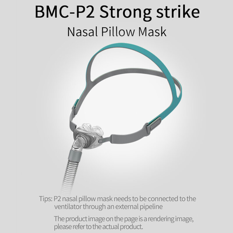 Per BMC-P2 CPAP federa per cuscino nasale con copricapo S M L cuscini aiuto per dormire per russare