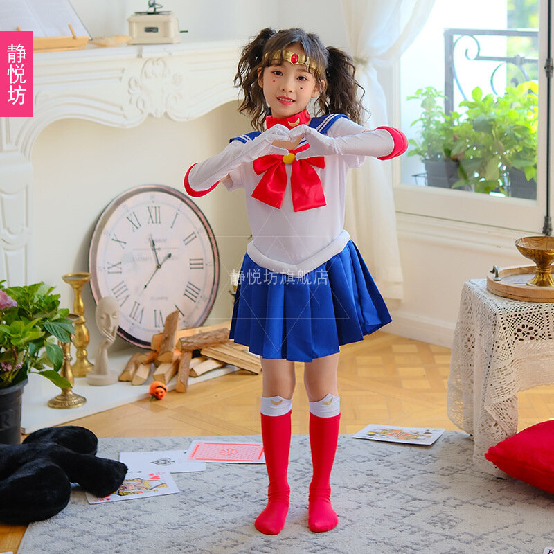 ELBCOS Moon Kids Girls Tsukino Usagi Princess Serenity косплей костюм матроса Suit