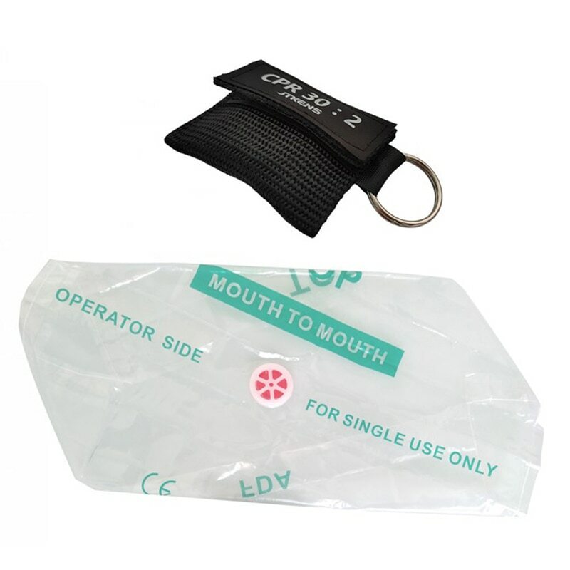1pc cpr Beatmung gerät Notfall maske Einweg ventil Atemschutz maske Erste-Hilfe-Kit Schlüssel anhänger