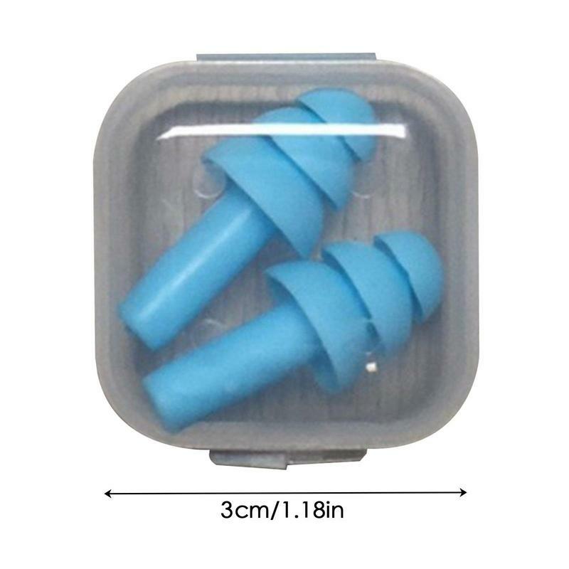 Soft Silicone Earplugs Waterproof Swimming Ear Plugs Reusable Noise Reduction Sleeping Ear Plugs Hearing Protector With box
