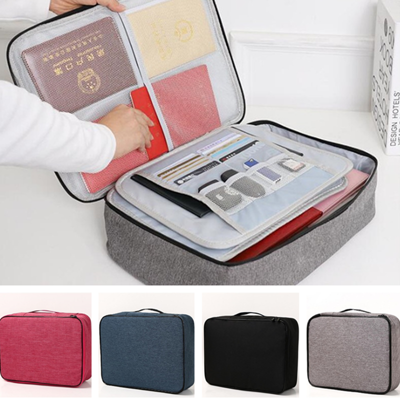 대용량 여행 여권 지갑 카드 정리 서류 가방, 남성 비즈니스 방수 보관 팩, 홈 액세서리 아이템