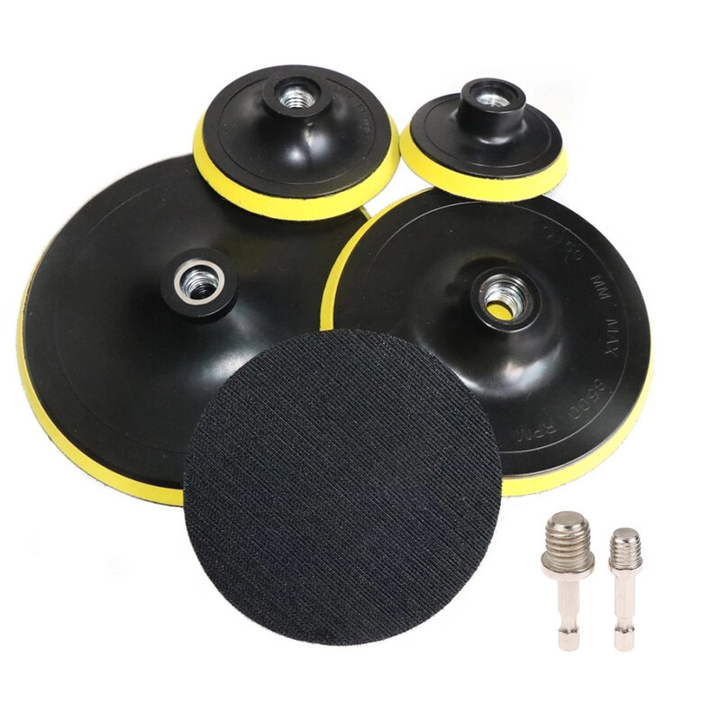 3-7Inches Self-adhesive Backing Pad Polishing Plate With 10/14mm Thread Adapter Angle Grinder Wheel Sander Disc Polishing Tools