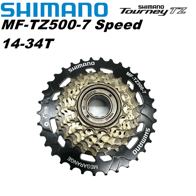 SHIMANO MF TZ500 7 Speed Bicycle Freewheel 14-28T 14-34T Sprocket MTB Road Folding Bike Cycling Bicycle Bicycle Parts