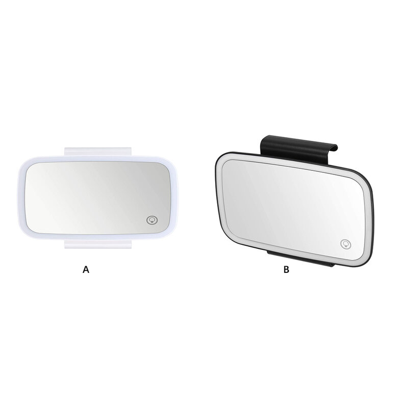 Rechargeable Car Mirror Sun Visor Universal Makeup Touchscreen Mirrors Automobile Interior Accessories Cosmetics White