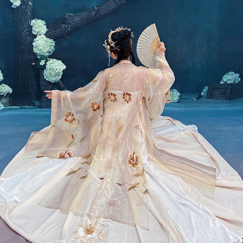 Disfraz de hada china para mujer, vestido de princesa de la Dynasty Tang, vestidos de Baile Folclórico antiguos Vintage, ropa Hanfu para escenario