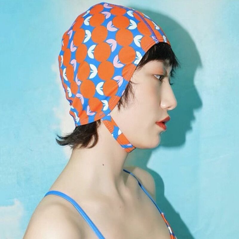 Verstellbare Bade kappe Badehüte freie Größe Ohren schützen Schwimm hüte Turban Nylon Sport Bade kappen langes Haar