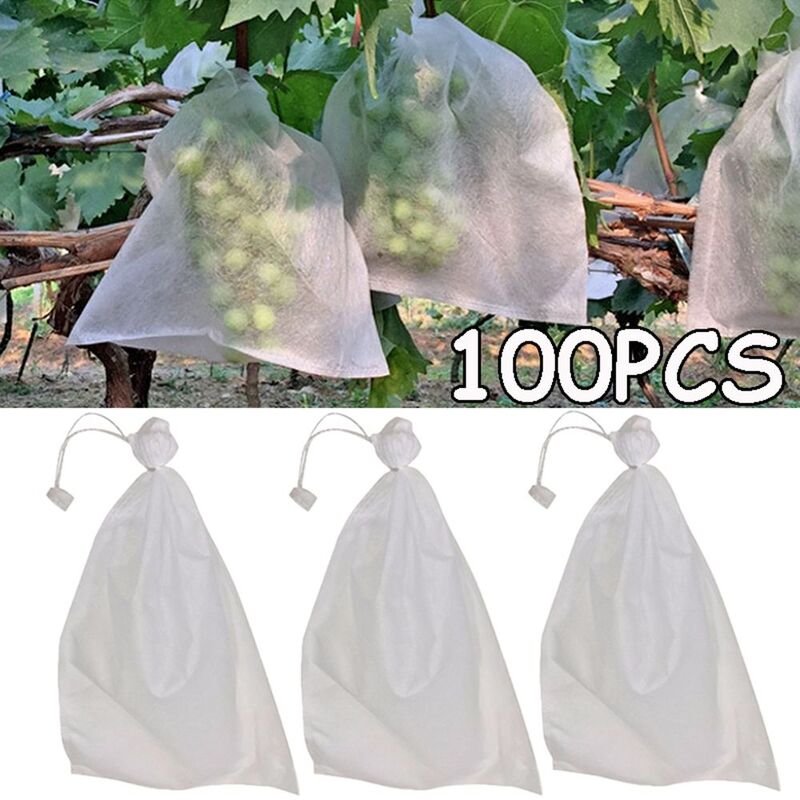 Bolsa de malla con cordón para Control de plagas, protección contra mosquitos y aves, suministros de jardín