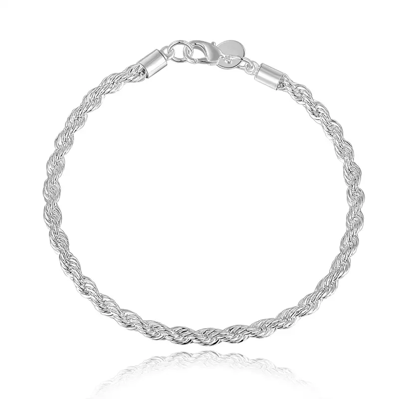Fabrik Großhandel schöne Mode elegant plattiert Silber Charm Seil schöne Armband Top-Qualität wunderschönen Schmuck