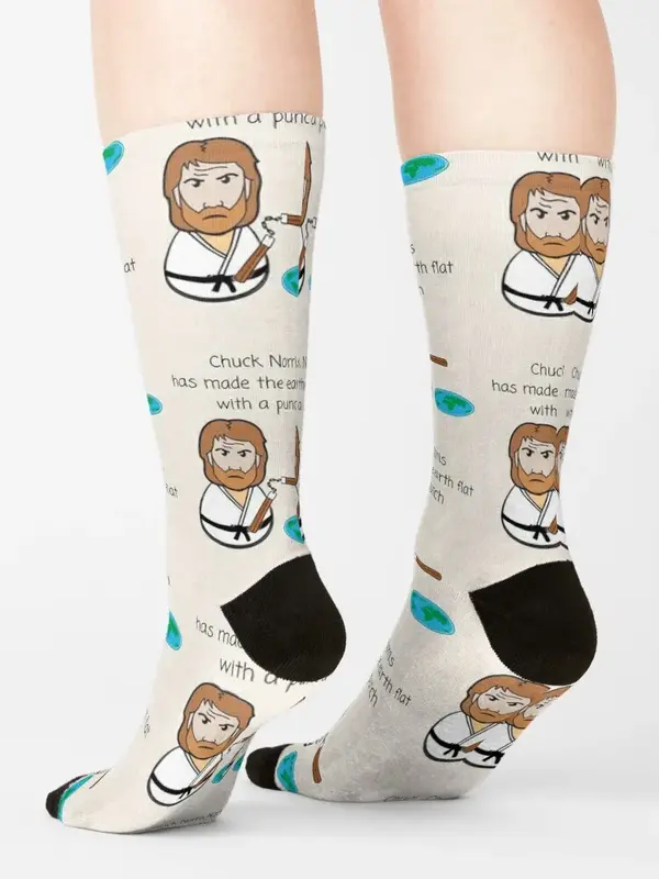 Chuck Norris Vs Earth Socks cotton ankle valentine gift ideas novità uomo calzini donna
