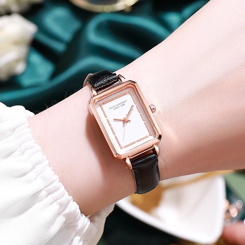 Jam tangan pasangan modis jam tangan persegi dengan sabuk antik jam tangan Dial Lmareloj Pareja Hombre Y Mujer jam tangan чmagnetik