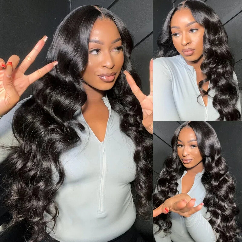 13X4 HD Transparent Lace Frontal Human Hair 30 32 Inch Body Wave Front Wig 180% Brazilian Remy 13x6 Lace Closure Wigs For Women