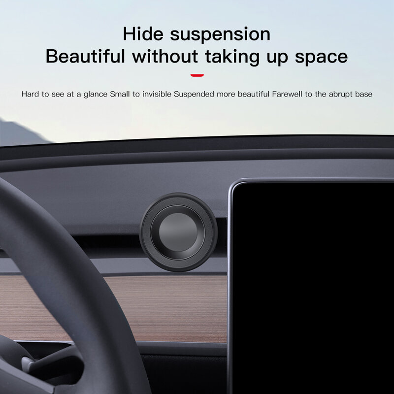 YZ dudukan ponsel mobil magnetis, dudukan telepon mobil magnetis tersembunyi untuk Tesla Model Y 3, pengisi daya nirkabel rotasi 360 untuk iPhone