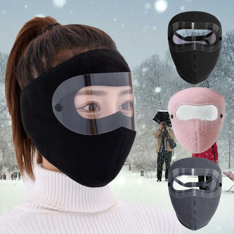 Máscaras faciais completas para ciclismo e esqui, à prova de vento, anti poeira, respirável, olho, hd, anti nevoeiro, óculos, capa do capô, chapéu quente, bonés, inverno