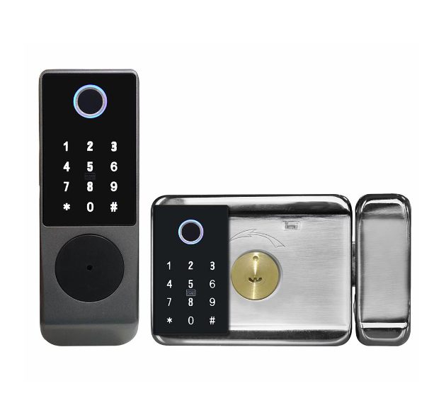 Outdoor Waterproof IP66 Tuya TTLock Fingerprint Card Code Password elettronica APP Keyless Entry manopole Smart Door Lock per la casa