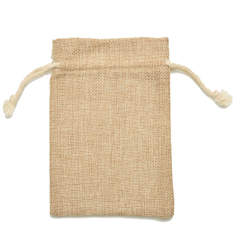 1 pz 9*12cm sacchetto di cravatta con coulisse Mini sacchetto di tela rustica sacco sacchetti di gioielli borse borsa rustica di natale