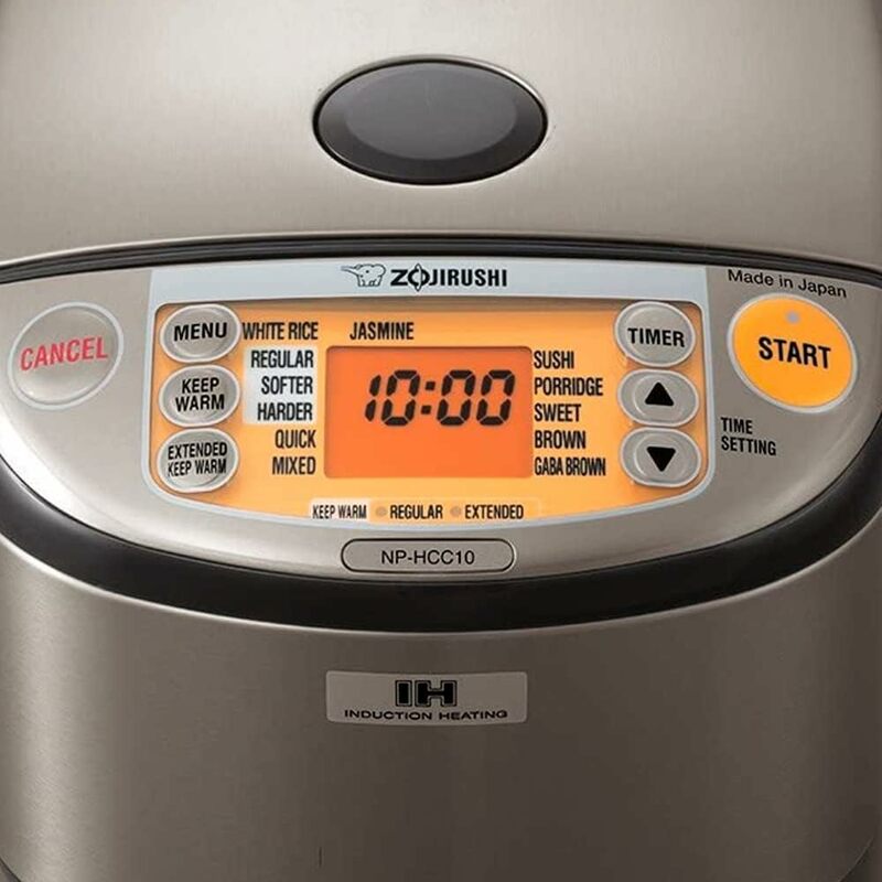Zojirushi NP-HCC10XH Induction Heating System Rice Cooker and Warmer, 1 L, Stainless Dark Gray