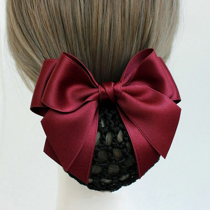 Pinza de pelo Vintage para niñas, accesorio para el pelo de enfermera con lazo, red coreana, para moño, redecilla, cola de caballo, Clip de primavera
