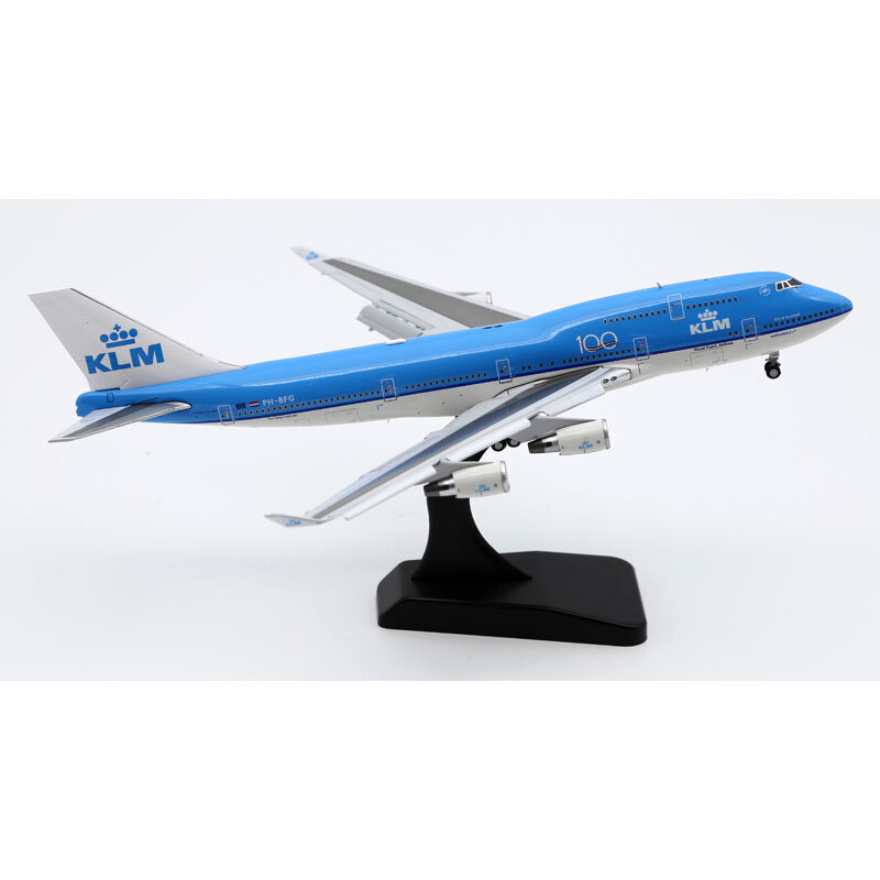 Liga Colecionáveis Avião Presente, JC Asas 1:400 KLM Airlines Boeing 747-400 Diecast Aircraft Model, Jet PH-BFG Flaps Down, XX40117A