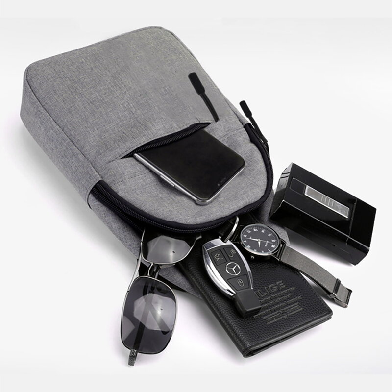 Uniseks tas bahu kanvas modis uniseks tas dada tas pinggang Ponsel tas Mini olahraga Gym casing kunci sarung ibu hadiah baru