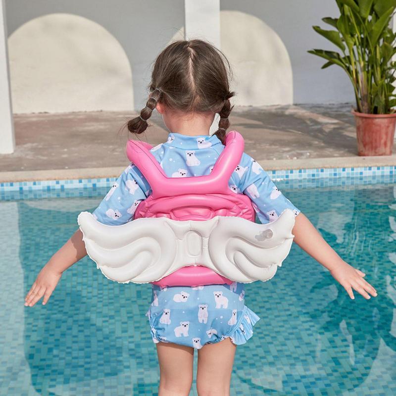 Inflatable Swimsuit Inflatable Swim Vest Angel Wing For Swimming Cute Bright Colors Swimming Supplies Foldable Lightweight Swim