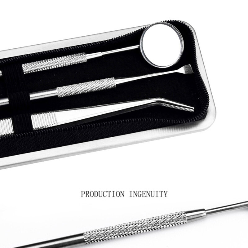 Miroir dentaire en acier inoxydable, kit dentaire, appareil buccal de poche, 1 pièce