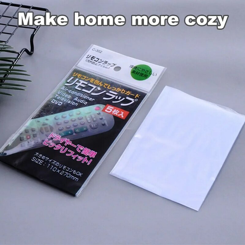 New 5Pcs Remote Control Protection Cover Heat Shrink Wrap Video Air Conditioning Home Waterproof Protective Case Fast shipping