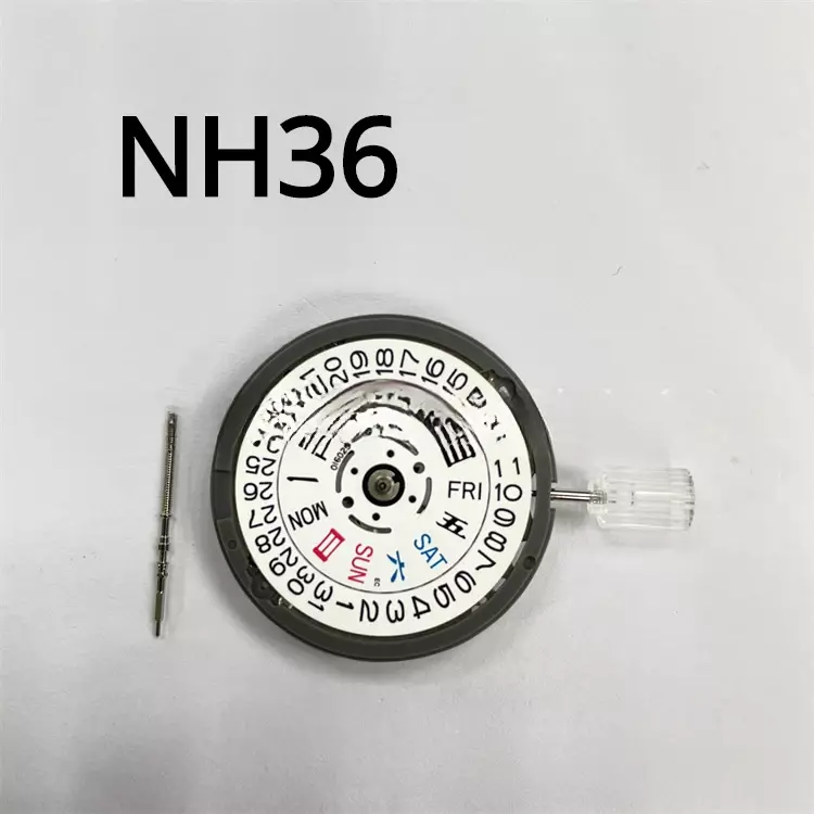 Accessori per orologi con movimento dell'orologio importati dal giappone nuovissimo movimento meccanico automatico NH36 calendario singolo nero