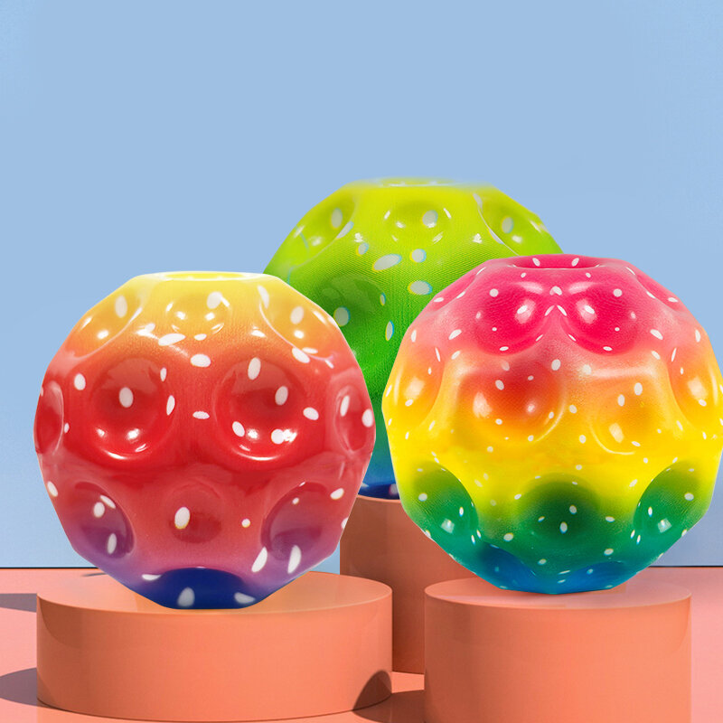 Bola hinchable antigravedad de piedra lunar, juguete de juego interactivo familiar, alivio de goma