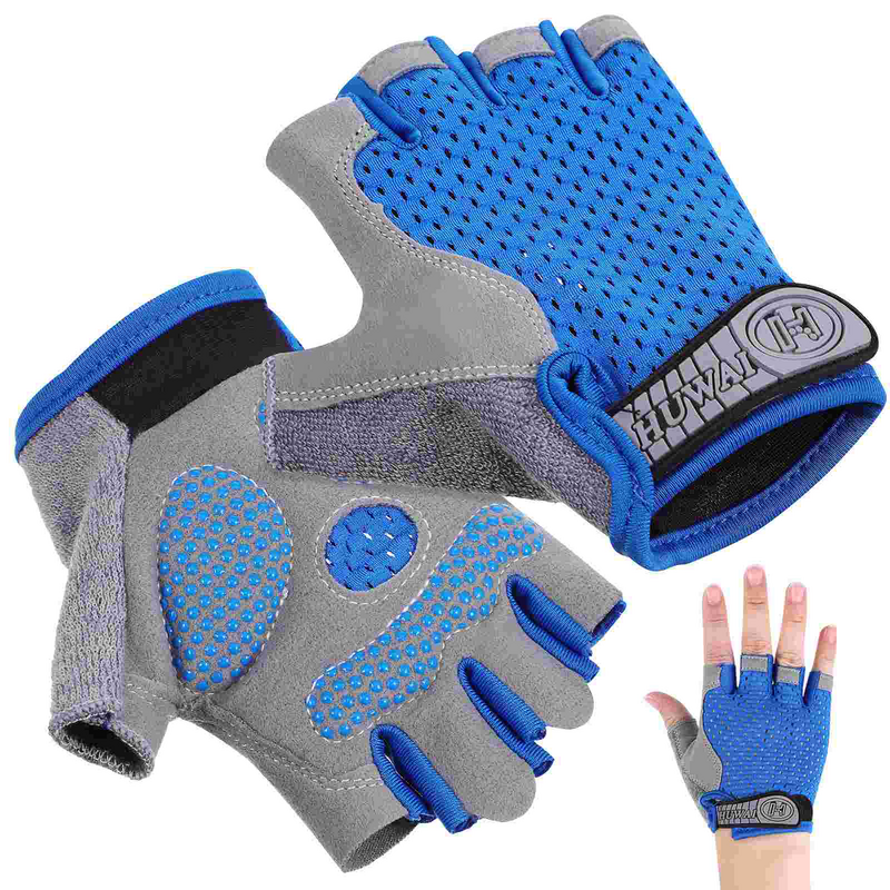 1 Pairs Half Finger Gym Gloves Small Cycling Gloves Anti Gloves for Outdoor Activities Size M