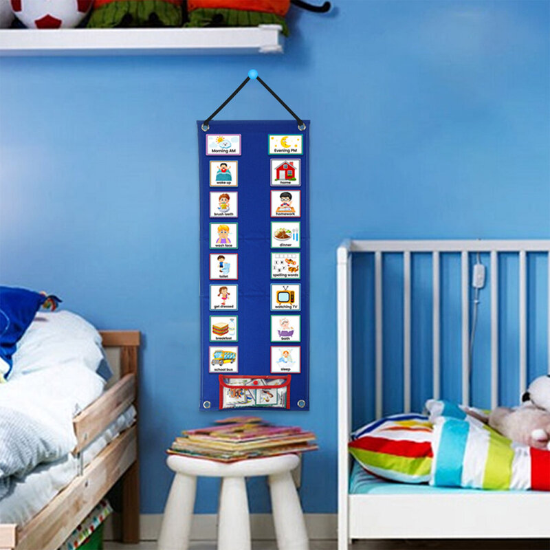 Cartões de programação visual diários para crianças, Kids 'Home Chore Chart for Toddlers, Children's Planner, Week Schedule Card