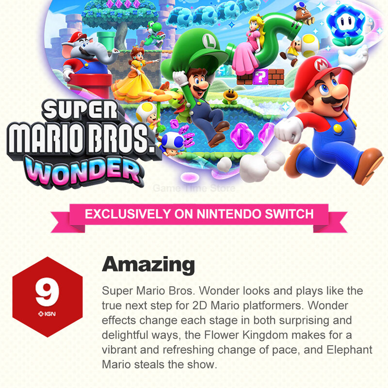 Super Mario Bros. Wonder nintendo switch juegos, tarjeta de juego física Original para Nintendo Switch OLED Lite, ofertas de juegos, 100%