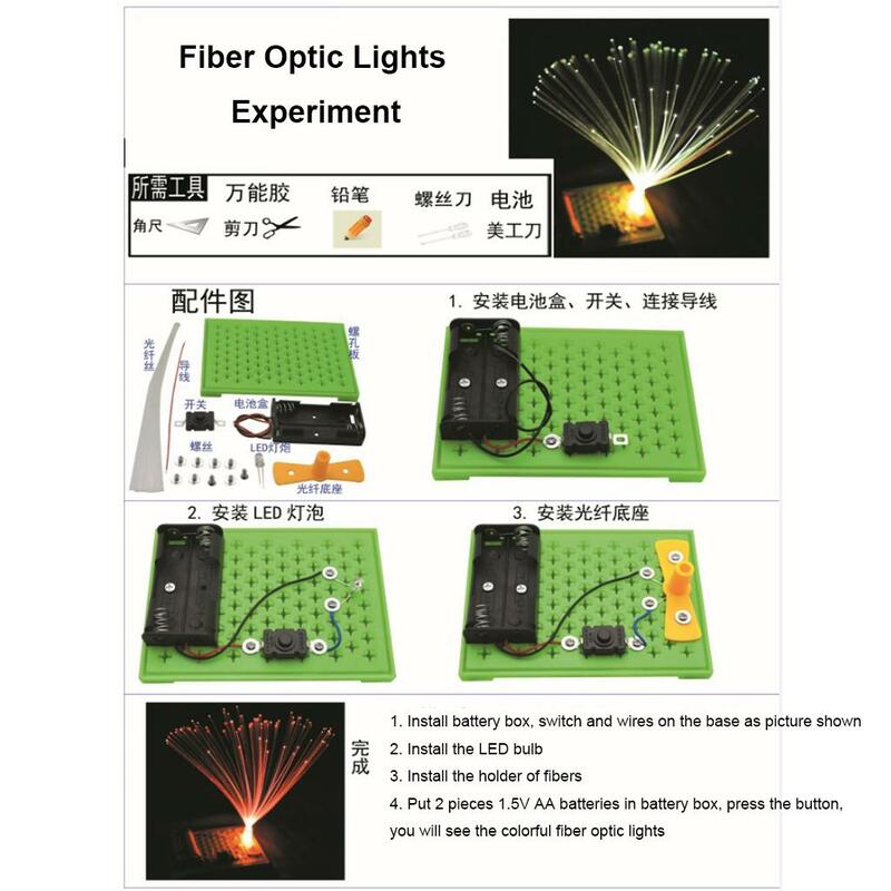 Experiment s Colorful Fiber Optic Lights DIY Assembly Toy Children Educational Toy