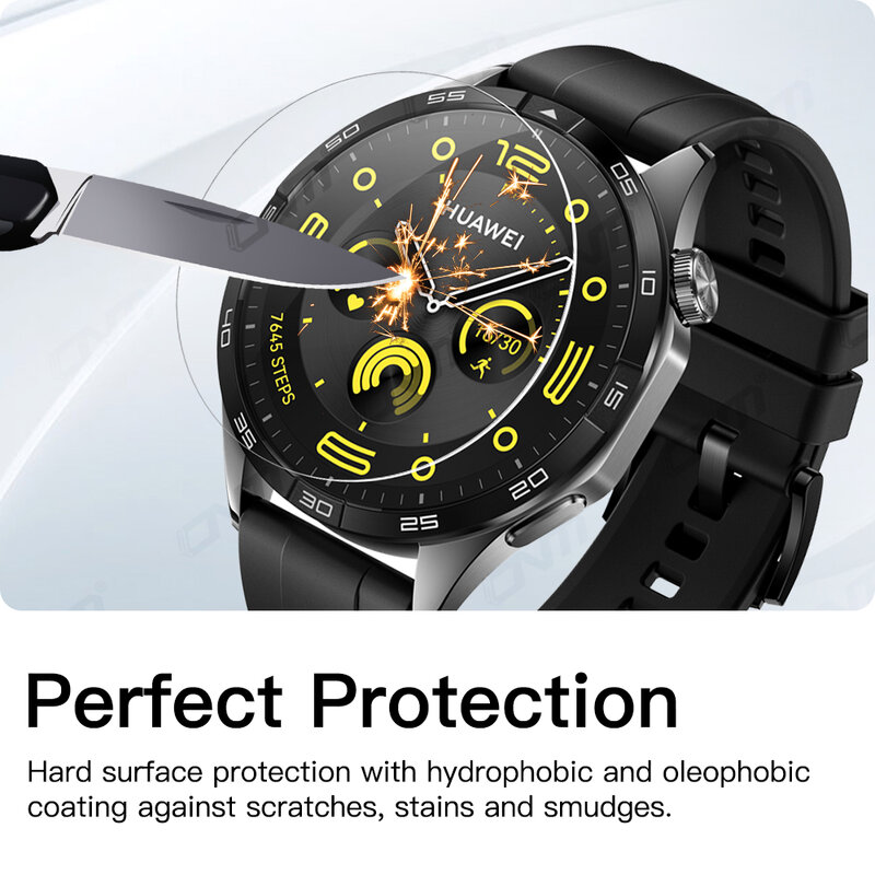 Vidro Temperado Premium para Relógio Huawei, Protetor de Tela, Filme Anti-Risco, Acessórios, 9H, GT4, 41mm e 46mm