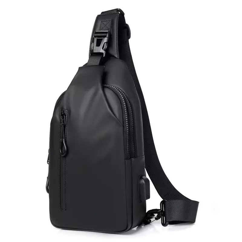 حقيبة كروسبودي سعة كبيرة للرجال ، حقيبة الصدر في الهواء الطلق ، موضة بسيطة ، حقيبة الكتف الاتجاه الجديد