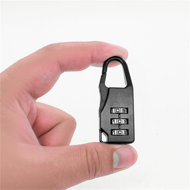 Gembok kunci Mini kata sandi bagasi, keamanan kombinasi 3 Digit ransel kualitas tinggi gembok paduan seng kunci anti-maling